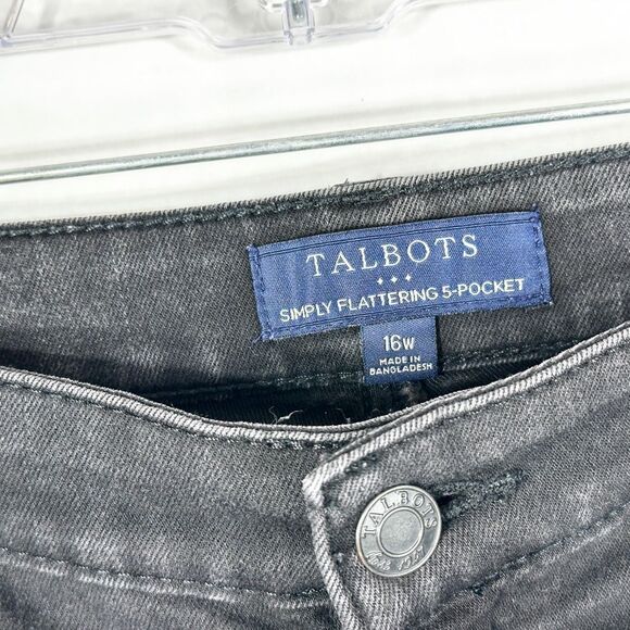 Talbots Plus Size 16W Jeans Black High Rise Skinny Simply Flattering Pocket 1171 - Picture 6 of 7